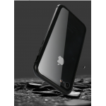 Wholesale iPhone 8 / 7 Fully Protective Magnetic Absorption Technology Transparent Clear Case (Black)